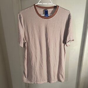 Kit and Ace Brown and White Striped Tee